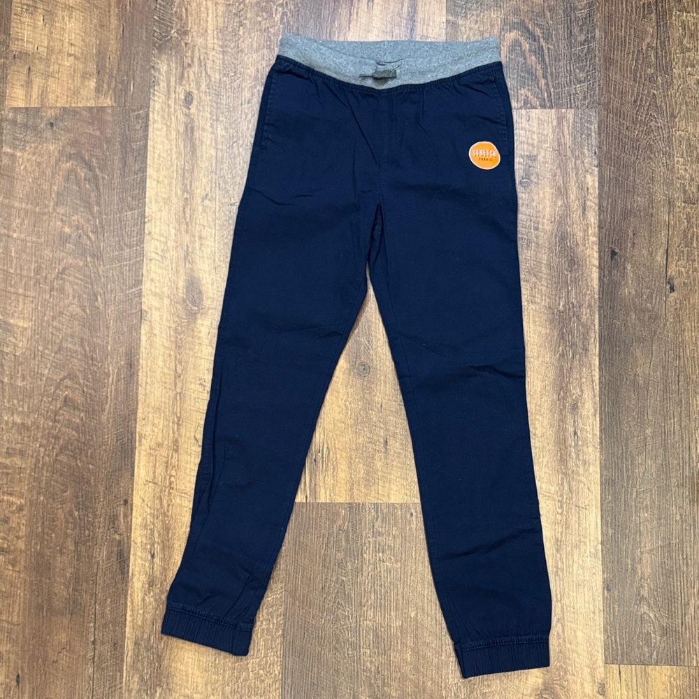 The Children's Place Boys 12 Navy Blue Joggers with Gray‎ Waistband NEW